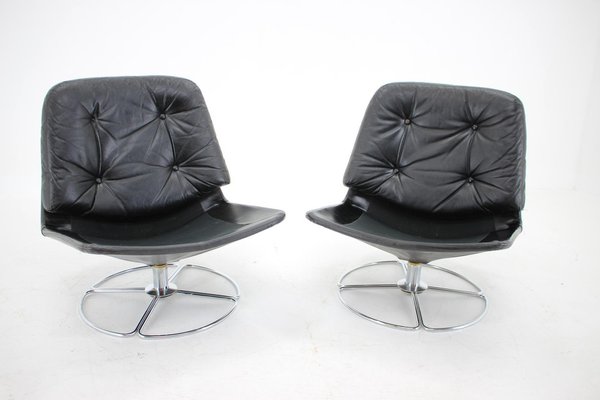 Leather Lounge Chairs from Peem, Finland, 1970s, Set of 2-TZ-1264746