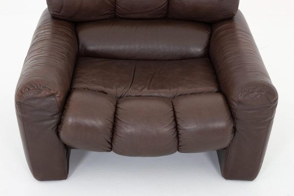 Leather Lunge Chair by Tongiani Stefanos, Italy, 1973-FM-853787