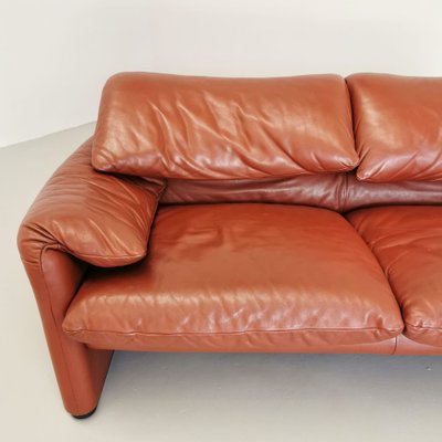 Leather Maralunga 2-Seater Sofa by Vico Magistretti for Cassina, 1970s-PRS-1884202