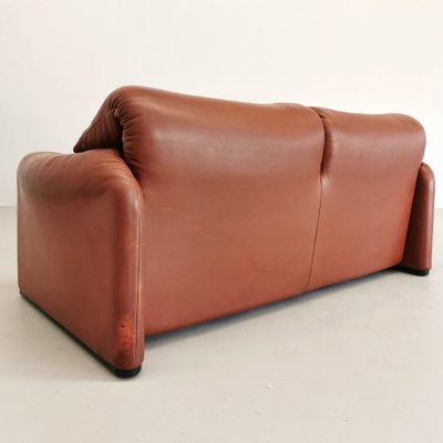 Leather Maralunga 2-Seater Sofa by Vico Magistretti for Cassina, 1970s-PRS-1884202