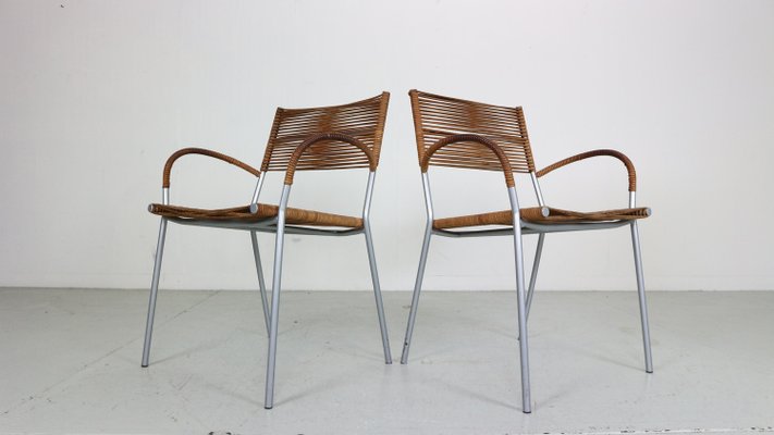 Leather Mis B2 RVS Armchairs by Tito Agnoli for Pierantonio Bonacina, 1990, Set of 2-DT-2026192