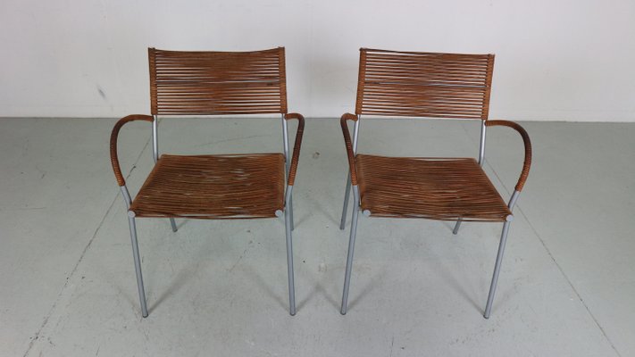 Leather Mis B2 RVS Armchairs by Tito Agnoli for Pierantonio Bonacina, 1990, Set of 2-DT-2026192