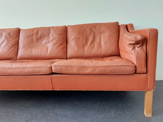 Leather Model 2213 3-Seater Sofa by Børge Mogensen for Fredericia, Denmark, 1962-NV-1357807