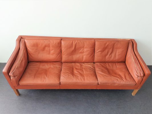 Leather Model 2213 3-Seater Sofa by Børge Mogensen for Fredericia, Denmark, 1962-NV-1357807