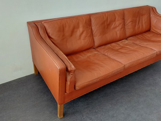 Leather Model 2213 3-Seater Sofa by Børge Mogensen for Fredericia, Denmark, 1962-NV-1357807