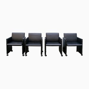 Leather Model Giulietta Chairs by Tobia & Afra Scarpa, Italy, 1988, Set of 4-VCV-1436195