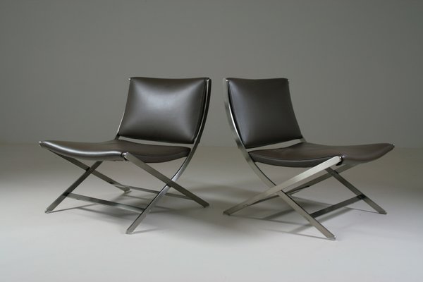 Leather Model Peter Lounge Chairs attributed to Antonio Citterio for Flexform, Set of 2-OTV-1743035