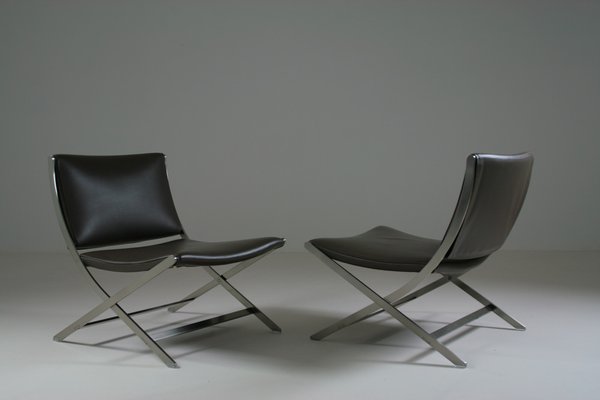 Leather Model Peter Lounge Chairs attributed to Antonio Citterio for Flexform, Set of 2-OTV-1743035