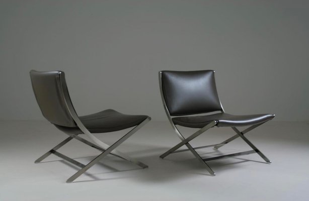 Leather Model Peter Lounge Chairs attributed to Antonio Citterio for Flexform, Set of 2-OTV-1743035