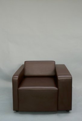 Leather Model ULMO Lounge Chair with Aluminum Back & Side Element by Ulf Moritz for Team by Wellis, 2000s-YLE-870356