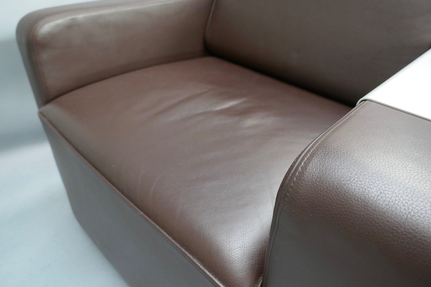 Leather Model ULMO Lounge Chair with Aluminum Back & Side Element by Ulf Moritz for Team by Wellis, 2000s