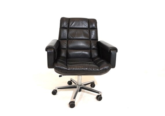 Leather Office Chair by Herbert Hirche for Mauser Werke Waldeck, 1970s-HUW-1759416