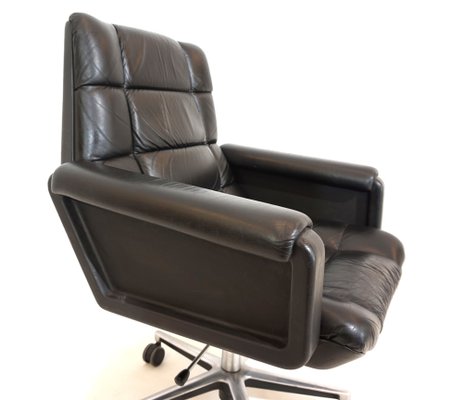 Leather Office Chair by Herbert Hirche for Mauser Werke Waldeck, 1970s-HUW-1759416