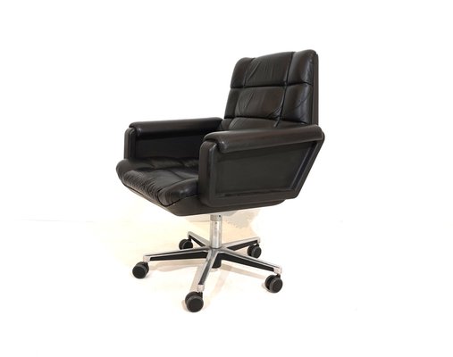 Leather Office Chair by Herbert Hirche for Mauser Werke Waldeck, 1970s-HUW-1759416