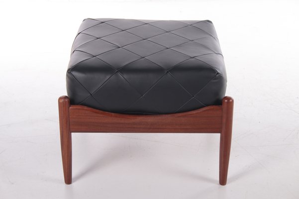 Leather Ottoman by Kristian Vedel for Søren Willadsen Møbelfabrik, 1963-EZZ-951221