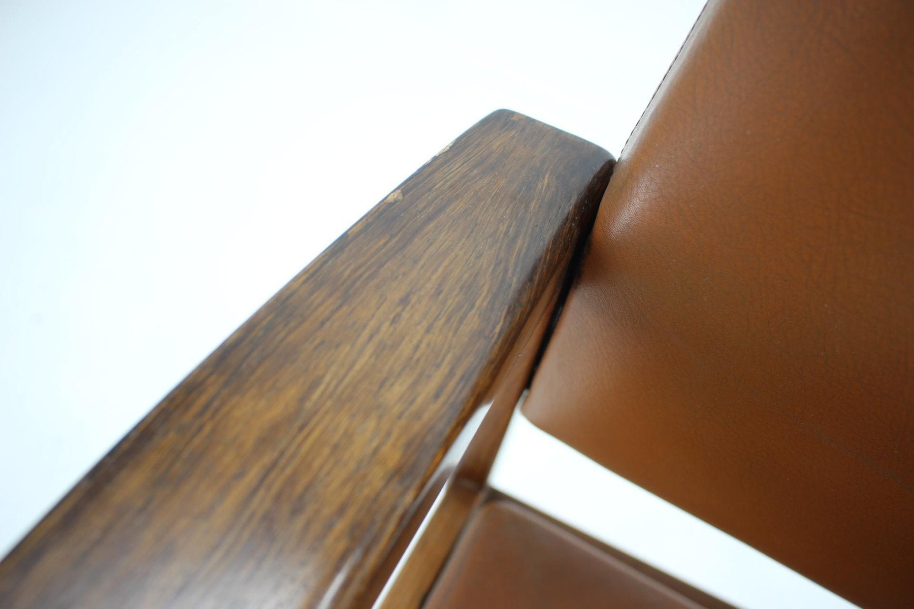 Leather Palisander Side or Desk Chair, Denmark, 1960s-TZ-988064