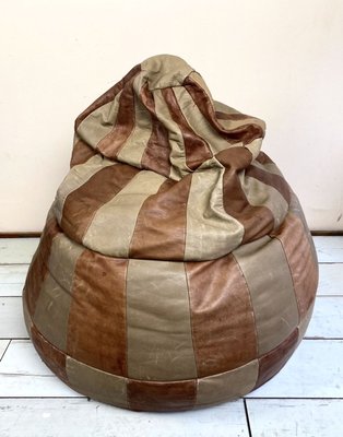 Leather Patchwork Bean Bag from de Sede, 1970s-WZZ-803979