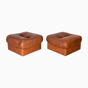 Leather Pouf, 1970s, Set of 2-NPC-2041867