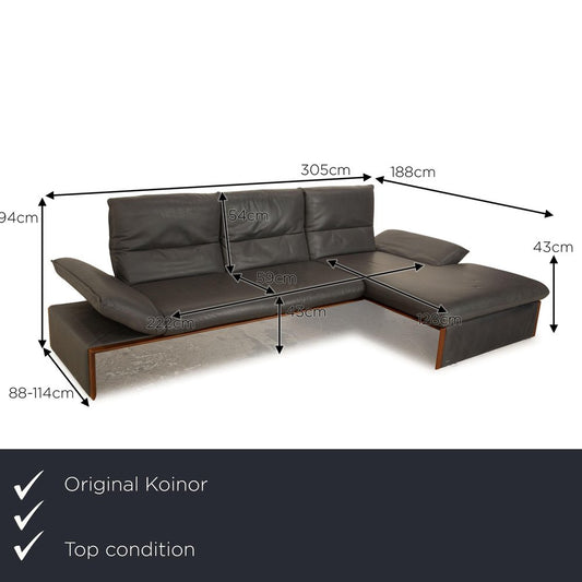 Leather Raoul Corner Sofa from Koinor