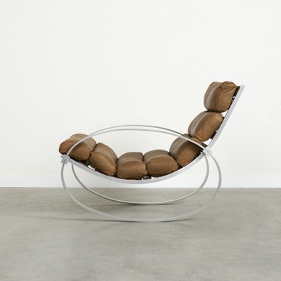 Leather Rocking Chair by Hans Kaufeld, 1970s-NDL-2023599