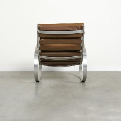 Leather Rocking Chair by Hans Kaufeld, 1970s-NDL-2023599