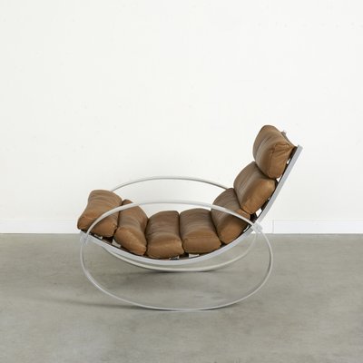 Leather Rocking Chair by Hans Kaufeld, 1970s-NDL-2023599