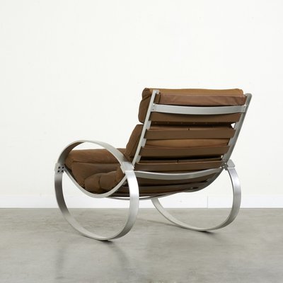 Leather Rocking Chair by Hans Kaufeld, 1970s-NDL-2023599