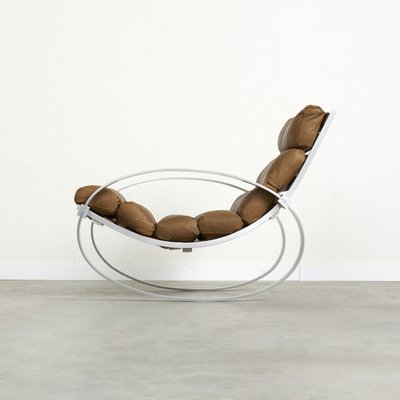 Leather Rocking Chair by Hans Kaufeld, 1970s-NDL-2023599