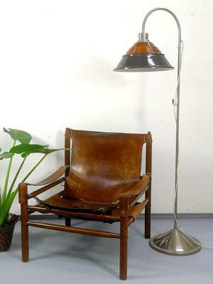 Leather Safari Armchair, 1970s-UWE-764604