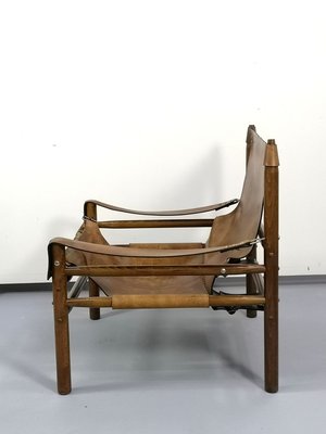 Leather Safari Armchair, 1970s-UWE-764604