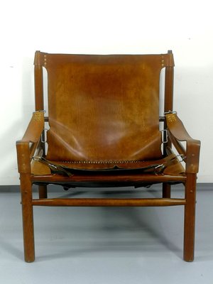 Leather Safari Armchair, 1970s-UWE-764604