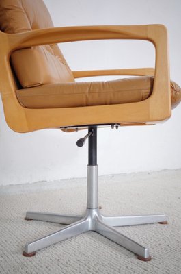 Leather Shooting Armchair by Eugen Schmidt for Solo Form, 1960s-BHX-1342006