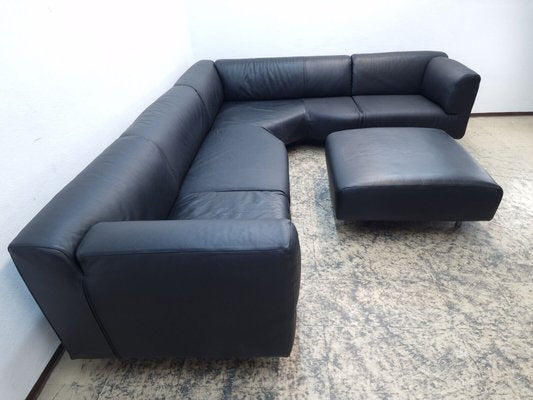 Leather Sofa in Black by Piero Lissoni for Cassina, 1996, Set of 2-BVM-1782500