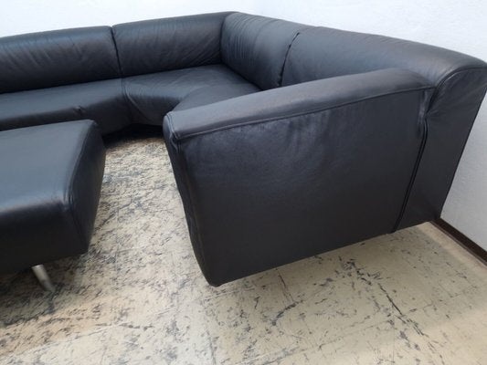 Leather Sofa in Black by Piero Lissoni for Cassina, 1996, Set of 2-BVM-1782500