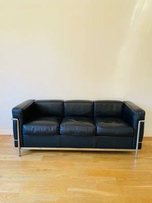 Leather Sofa with Chrome Frame by Le Corbusier for Cassina, 2000s-RZY-2031620