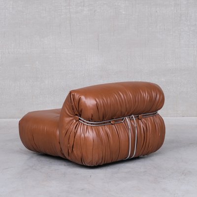 Leather Soriana Lounge Chairs by Scarpa for Cassina, 1970s, Set of 2-JRP-1384594