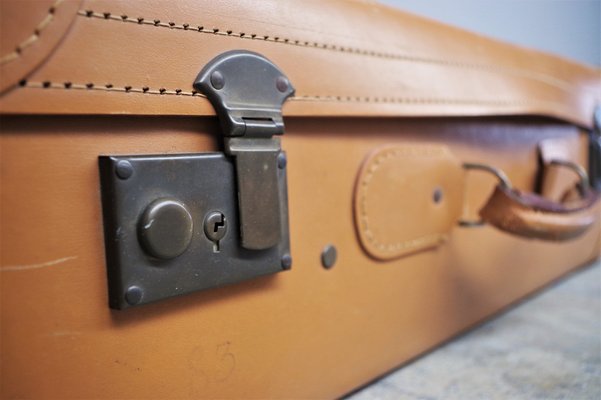 Leather Suitcase, Milan, Italy, 1950s-KNM-1031093