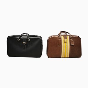 Leather Suitcases, 1950s, Set of 2-KNM-1001225