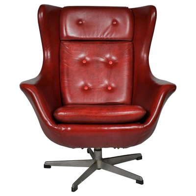 Leather Swivel Armchair from UP Závody, 1965-TZ-876144