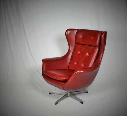 Leather Swivel Armchair from UP Závody, 1965-TZ-876144