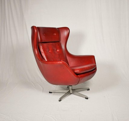 Leather Swivel Armchair from UP Závody, 1965-TZ-876144