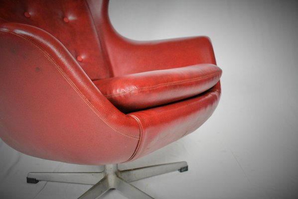 Leather Swivel Armchair from UP Závody, 1965-TZ-876144