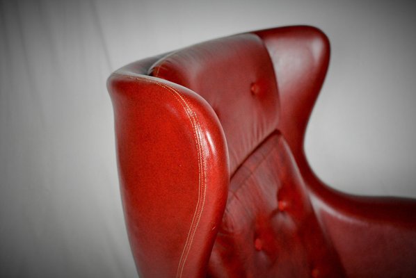 Leather Swivel Armchair from UP Závody, 1965-TZ-876144