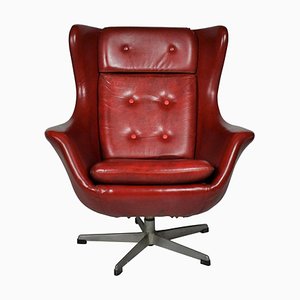 Leather Swivel Armchair from UP Závody, 1965-TZ-876144