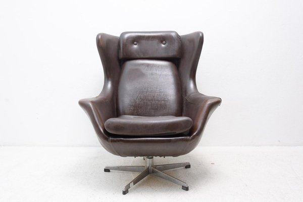 Leather Swivel Armchairs from UP Zavody, 1970s, Set of 2-HXT-1110653