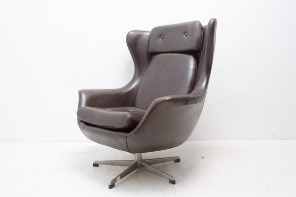 Leather Swivel Armchairs from UP Zavody, 1970s, Set of 2-HXT-1110653