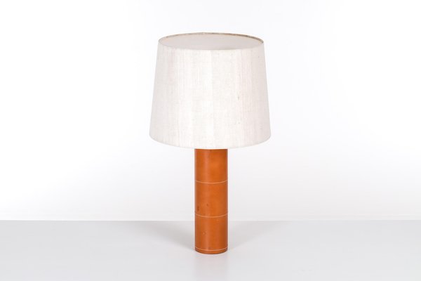 Leather Table Lamp attributed to Bergboms, Sweden, 1960s-QU-1812189