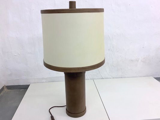 Leather Table Lamp by Charlotte Wawower, 1960s-AET-1080190