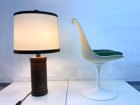 Leather Table Lamp by Charlotte Wawower, 1960s-AET-1080190