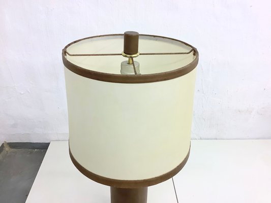 Leather Table Lamp by Charlotte Wawower, 1960s-AET-1080190